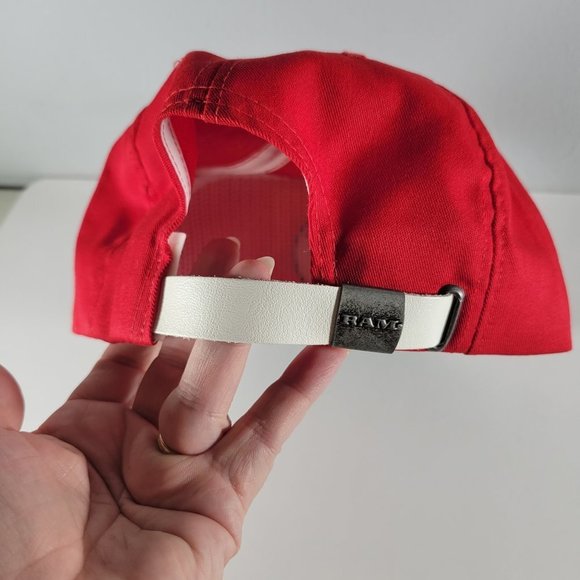 Vintage Truckers Hat Red Crown Lodge Rope Style Players Collection Strapback - Picture 3 of 7